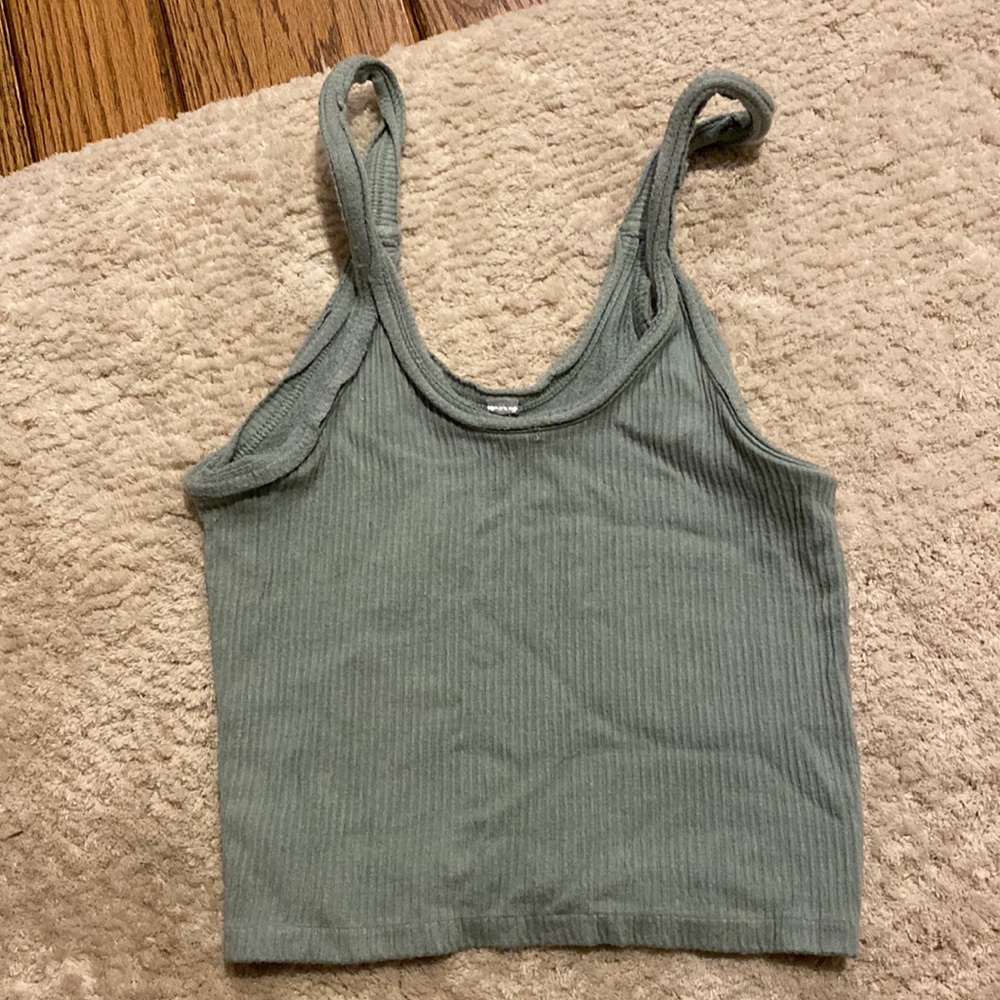 Free people teal cropped tank top size M/L